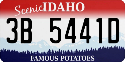 ID license plate 3B5441D