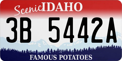 ID license plate 3B5442A
