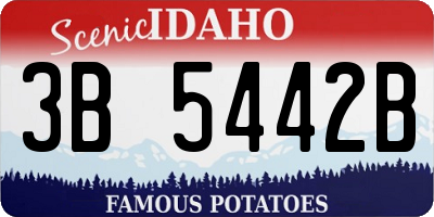 ID license plate 3B5442B