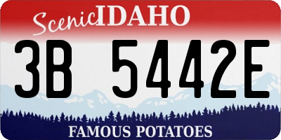 ID license plate 3B5442E