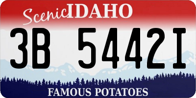 ID license plate 3B5442I