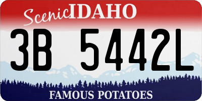 ID license plate 3B5442L