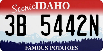 ID license plate 3B5442N