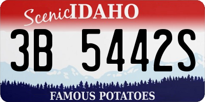 ID license plate 3B5442S