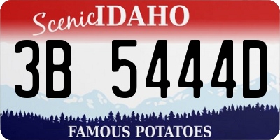 ID license plate 3B5444D
