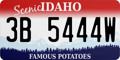 ID license plate 3B5444W