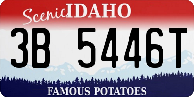 ID license plate 3B5446T