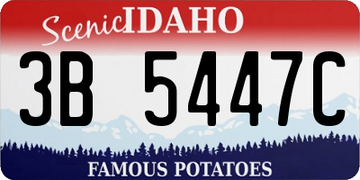 ID license plate 3B5447C