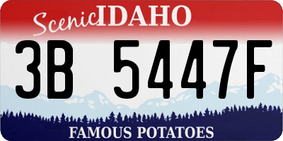 ID license plate 3B5447F
