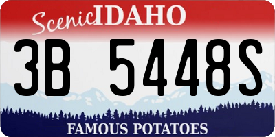ID license plate 3B5448S