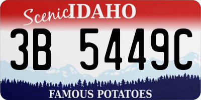 ID license plate 3B5449C