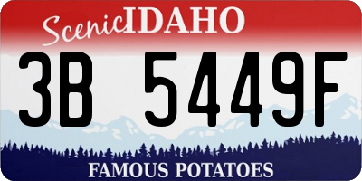ID license plate 3B5449F