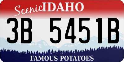 ID license plate 3B5451B