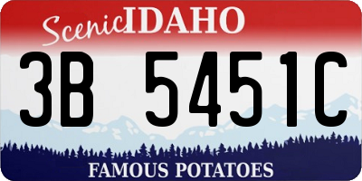 ID license plate 3B5451C