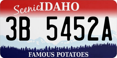 ID license plate 3B5452A