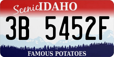 ID license plate 3B5452F
