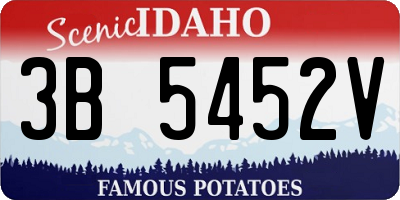 ID license plate 3B5452V
