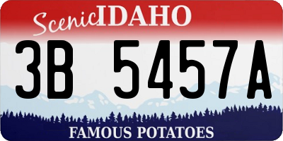 ID license plate 3B5457A