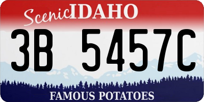 ID license plate 3B5457C