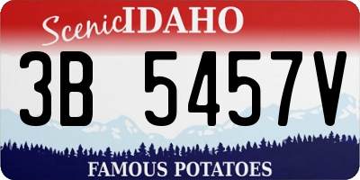ID license plate 3B5457V
