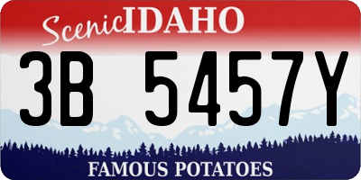ID license plate 3B5457Y