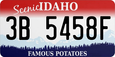 ID license plate 3B5458F