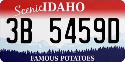 ID license plate 3B5459D