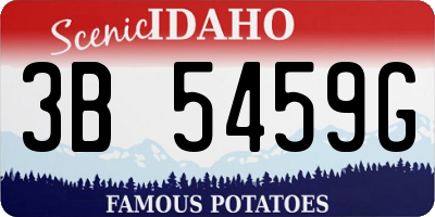 ID license plate 3B5459G