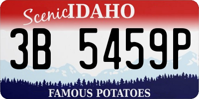 ID license plate 3B5459P