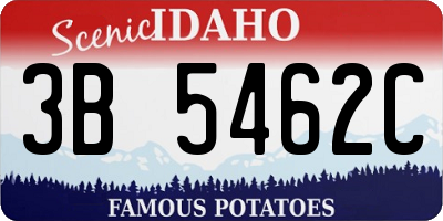ID license plate 3B5462C