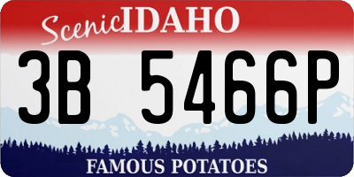 ID license plate 3B5466P
