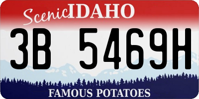 ID license plate 3B5469H