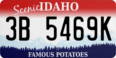 ID license plate 3B5469K
