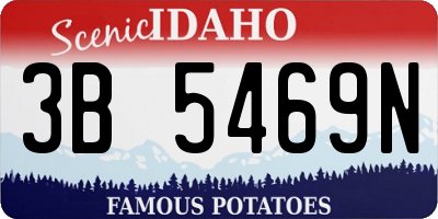 ID license plate 3B5469N