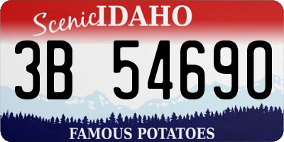 ID license plate 3B5469O