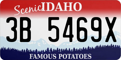 ID license plate 3B5469X