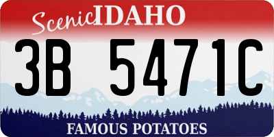 ID license plate 3B5471C