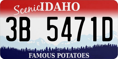 ID license plate 3B5471D