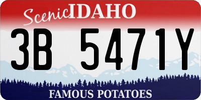 ID license plate 3B5471Y