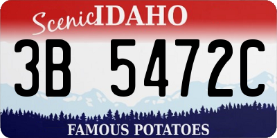 ID license plate 3B5472C