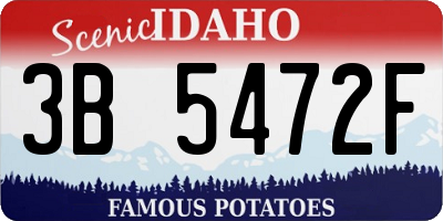 ID license plate 3B5472F