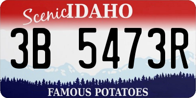ID license plate 3B5473R