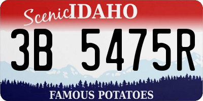 ID license plate 3B5475R
