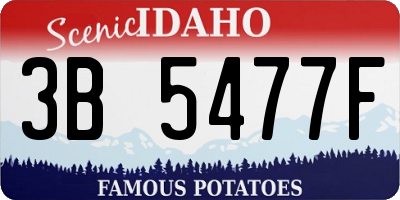 ID license plate 3B5477F