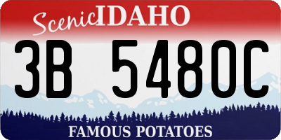 ID license plate 3B5480C