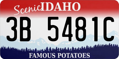 ID license plate 3B5481C