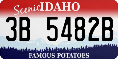 ID license plate 3B5482B