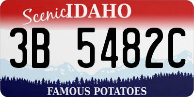 ID license plate 3B5482C