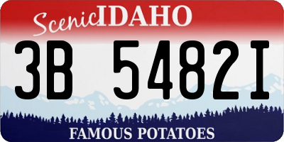 ID license plate 3B5482I
