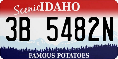 ID license plate 3B5482N